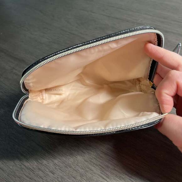 Estee Lauder Rose Gold Shimmer Cosmetic Makeup Bag - Picture 3 of 3